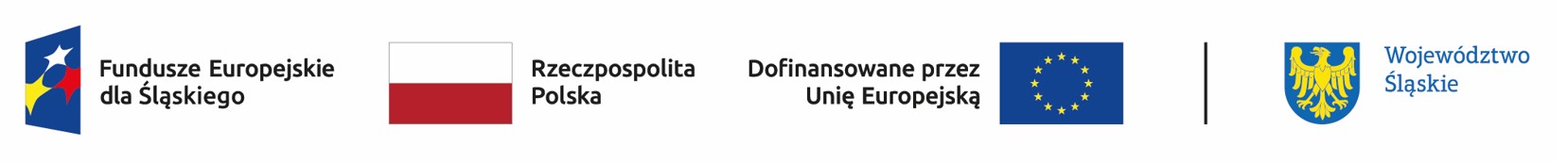 Logo Fundusze Europejskie Rzeczpospolita Polska Unia Europejska Województwo Śląskie